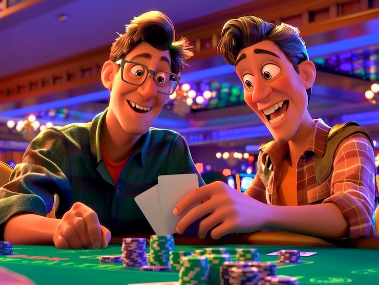 Layar broadcast Blueprint Gaming dengan dealer profesional menjalankan permainan blackjack live